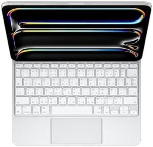 iPad Magic Keyboard Case for iPad Pro 11-inch (M4) in White with Trackpad and Function Row