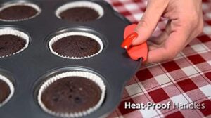 Eatex 15PC Baking Pans Set with Silicone Handles - Non-stick, Durable, and Oven Safe