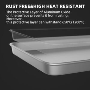 CROSSON 6 Pack 16" × 24" Cookie Sheet Baking Tray Jelly Roll Pan with Non-Stick Coating