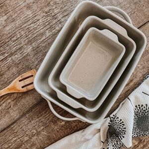 Mora Ceramic Baking Dish with Handles, perfect for casseroles, lasagna, and more.