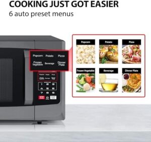 Toshiba 800W 23L Microwave Oven with Digital Display, Auto Defrost, and Easy Clean