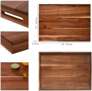 SwallowLiving 30x22 Noodle Board Stove Cover Wood with Handles on Gas and Electric Stove  