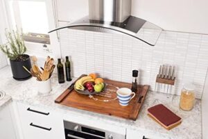 EOJO Noodle Board Stove Cover - Wooden Farmhouse Stove Top Decoration for Gas and Electric Stoves