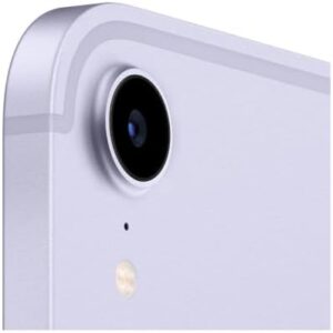 2021 iPad Mini in purple, showcasing its sleek design and compact size.