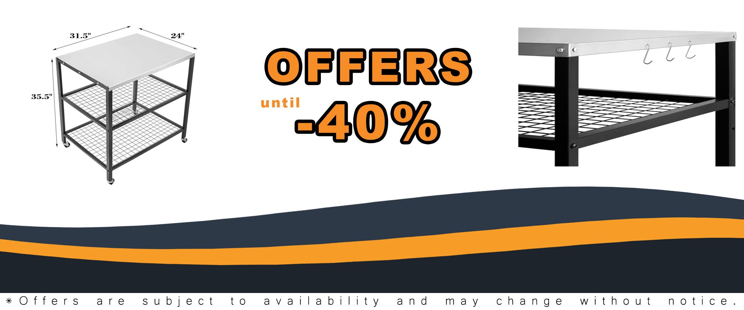 Stainless Steel Grill Cart with Water-Proof Cover and Movable Shelves for Outdoor Use