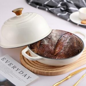 Reallnaive 8 Pcs Bread Dutch Oven with Lid for Sourdough Bread Baking