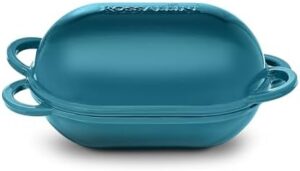 ROSSALLINI Signature Enameled Cast Iron Sourdough Bread Oven in Ocean Blue