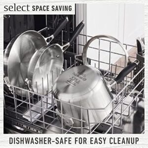 Calphalon Select 10-Piece Stackable Space Saving Cookware Set with Glass Lids and Stay Cool Handles  