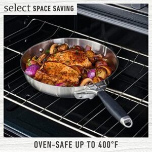 Calphalon Select 10-Piece Stackable Space Saving Cookware Set with Glass Lids and Stay Cool Handles  