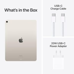 iPad Air 13-inch (M2): Liquid Retina Display, 512GB, Landscape 12MP Front Camera/12MP Back Camera, Wi-Fi 6E, Touch ID, All-Day Battery Life — Starlight