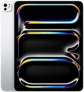 iPad Pro 13-inch (M4): Ultra Retina XDR Display, 1TB, Landscape 12MP Front Camera/12MP Back Camera, Wi-Fi 6E + 5G Cellular with eSIM, Face ID, All-Day Battery Life, Standard Glass — Silver