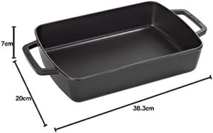 STAUB Cast Iron Oven Dish, Black 3.15 L - Durable and Versatile Kitchen Tool
