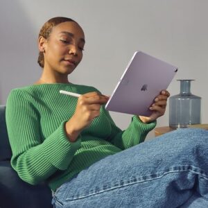 iPad Air 11-inch (M2): Liquid Retina Display, 512GB, Landscape 12MP Front Camera/12MP Back Camera, Wi-Fi 6E + 5G Cellular with eSIM, Touch ID, All-Day Battery Life — Blue