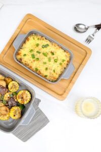 Yachi Ceramic Baking Dish Set with Handle for Steak, Roast, Lasagna, and More