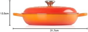 Le Creuset Signature Cast Iron Shallow Casserole in Volcanic, 30 cm