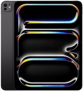 iPad Pro 13-inch (M4): Ultra Retina XDR Display, 1TB, Landscape 12MP Front Camera/12MP Back Camera, Wi-Fi 6E + 5G Cellular with eSIM, Face ID, All-Day Battery Life, Standard Glass — Space Black