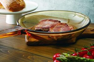 Pearl Metal CP-8698 VISIONS Skillet, 9.1 inches, Heat Resistant Glass, Microwave Safe