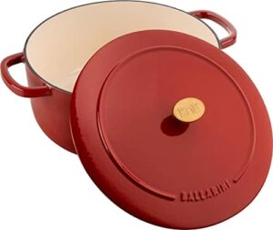 Ballarini Bellamonte Casserole Dish, Enamelled Cast Iron, 24 cm, Red