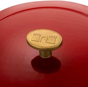 Ballarini Bellamonte Casserole Dish, Enamelled Cast Iron, 24 cm, Red