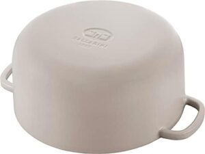 BALLARINI Bellamonte Casserole Dish in Ivory White, 26 cm, 5.5 L, Enamelled Cast Iron