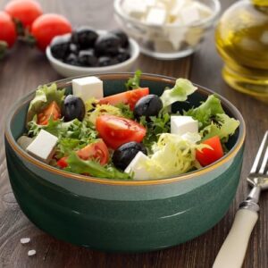 JINIHFW Plates and Bowls Sets,Ceramic 12-Pieces Dinnerware Sets,Oven Dishwasher & Microwave Safe,Service for 4,Blue