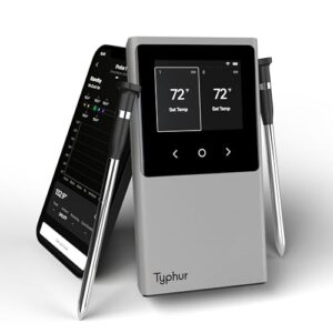 Typhur Sync WiFi Wireless Meat Thermometer Digital, 2 Probes, Smart Base, LCD Display, Unlimited Range, Bluetooth 5.4, Improved Stability, NIST-Certified Accuracy, BBQ, Grill, Smoker, Oven, Kitchen