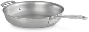 Le Creuset 3 Ply Stainless Steel Uncoated Frying Pan with Helper Handle, 28 cm