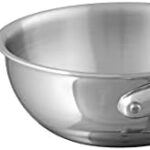 Mauviel M'Cook 5-Ply Polished Stainless Steel Chef Pan with Cast Stainless Steel Handle, 1.1-qt, Made in France