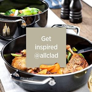 All-Clad FusionTec Ceramic Fry Pan 9.5 Inch Induction Oven Broiler Safe 500F Pots and Pans, Cookware Rose Quartz