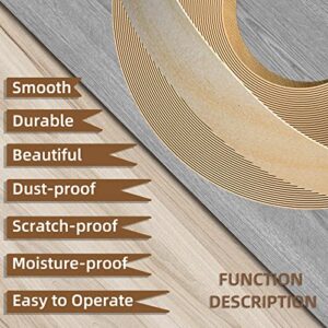 GSCIT Club Birch Wood Veneer 12 Inch x 50 Yards Wood Edging Tape Pre-Glued Flexible Veneer Tape for Cabinet Repair Furniture Restoration