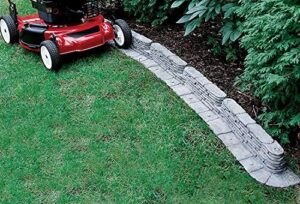 Emsco Group 2032HD Bedrocks Trim-Free Gray, 20 Feet – Natural Stacked Slate Design Garden Lawn Edging