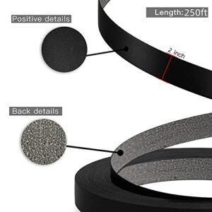 ZYJT Black Edge Banding, 2 inch x 250ft roll of Veneer Edge Banding -Pre-glued Flexible Edging, PVC Tape Banding on with Hot Melt Adhesive Easy Application for Cabinet Repair Furniture Restoration